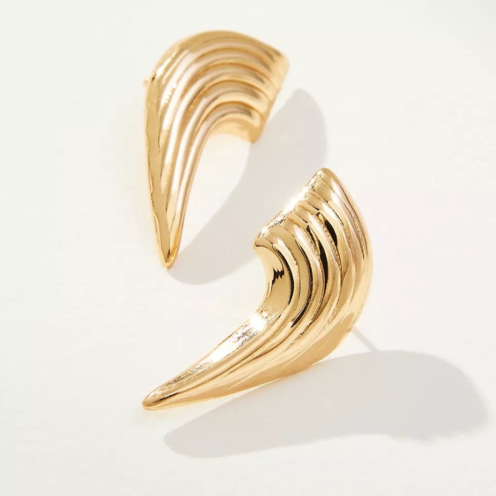 Anthropologie restored vintage gold EARRINGS studs